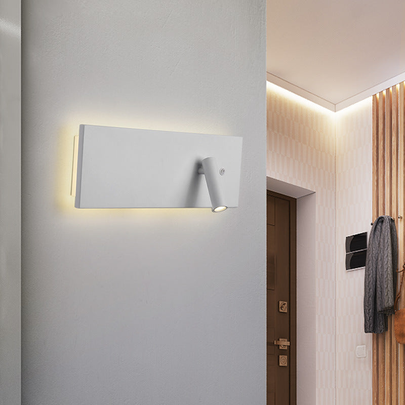 2 Lights Metal Reading Wall Lighting Modern Style Square Shape Wall Mounted Light Fixture