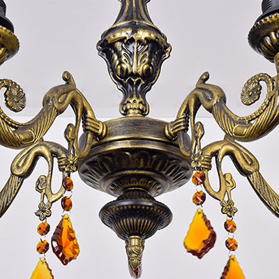 5 luci a forma di campana appesa light lodge color gigante lampadario di gioiello in beige per foyer