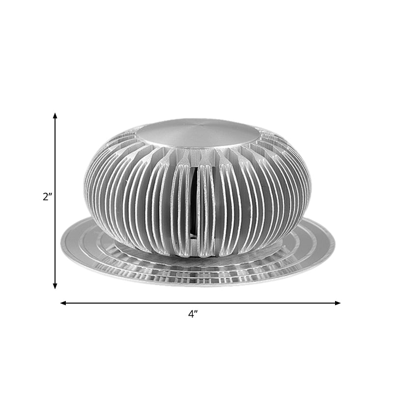 3D Radiale wandmontage Verlichtingsarmatuur Modern metallic Silver LED SCONCE Licht in 7 kleurenlicht