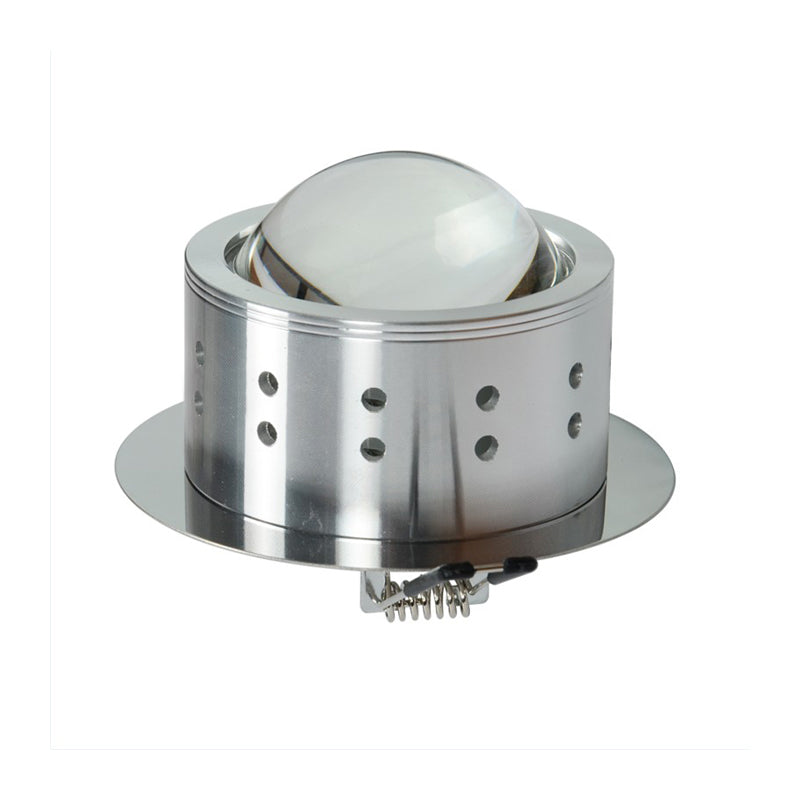 Rotondo Metallic Flush Massimale Light Simple Chrome Finish LED Flushmount con Crystal Ball Shade, 7 Color Light