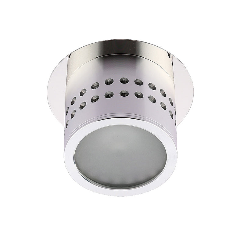Cilindrische kleur veranderende flush Light Hedendaagse Metaal Chrome Afwerking LED Plafond Mount Lamp voor Corridor