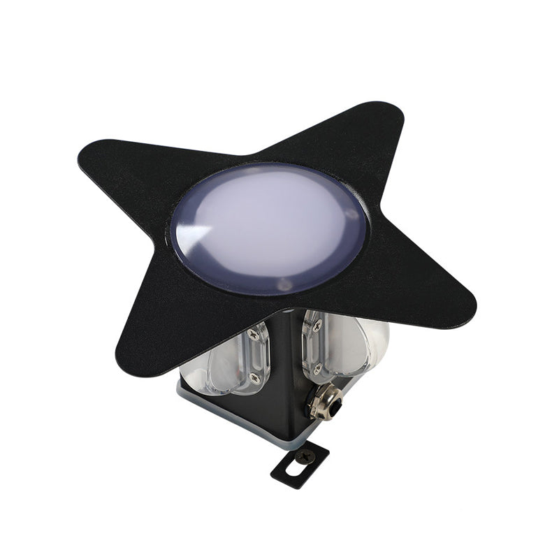 Petals Outdoor Wall Mounted Lamp Metallic Modern RGB Color Changing LED Wall Sconce in Black