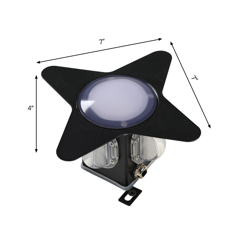 Petals Outdoor Wall Mounted Lamp Metallic Modern RGB Color Changing LED Wall Sconce in Black