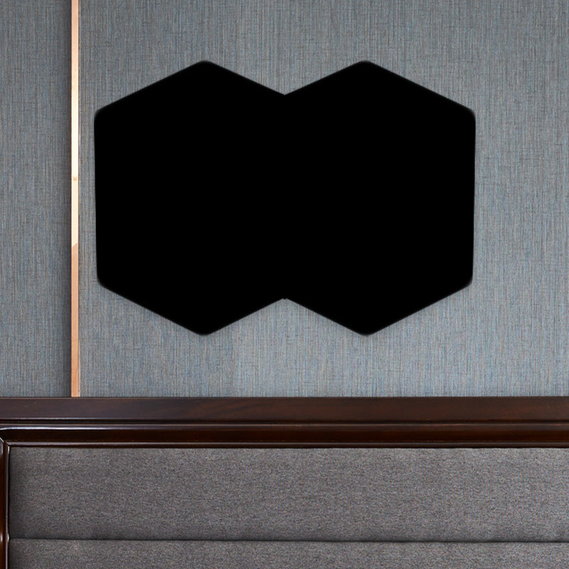 Moderna LED de 2/3/4 LED Montaje negro Hexágono Hexagon Luz montada con sombra de aluminio, luz de color RGB