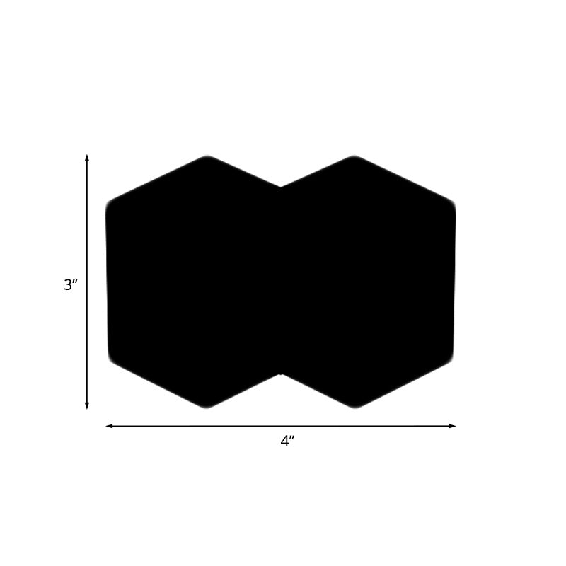 Moderna LED de 2/3/4 LED Montaje negro Hexágono Hexagon Luz montada con sombra de aluminio, luz de color RGB