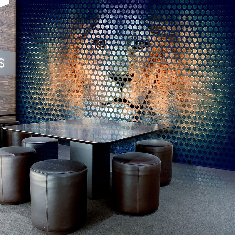 Orange and Black Minimalist Mural Wallpaper Custom-Printed Lion Head Wall Covering for Accent Wall