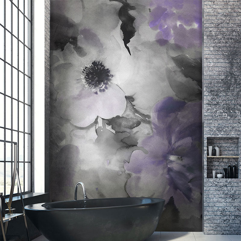 Peinture murale de fleurs en fleurs de couleur naturelle, Art Mural résistant à l'humidité pour la décoration de la chambre d'amis