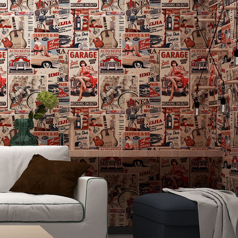 Old Photography Wall Decor for Coffee Shop Posters Wallpaper Roll, 33-foot x 20.5-inch