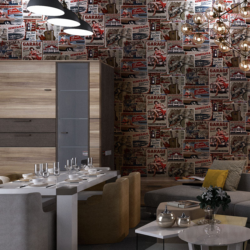 Old Photography Wall Decor for Coffee Shop Posters Wallpaper Roll, 33-foot x 20.5-inch