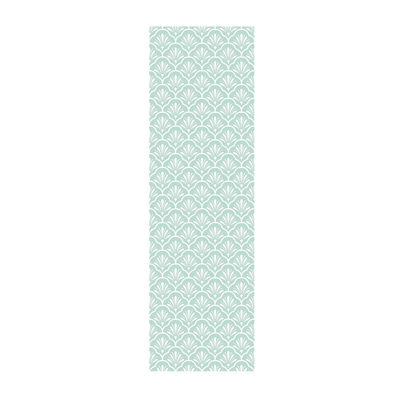 19.4 sq ft. Rural Wallpaper Roll for Girl's Bedroom with Floral Grid Design in Soft Green, Peel and Stick