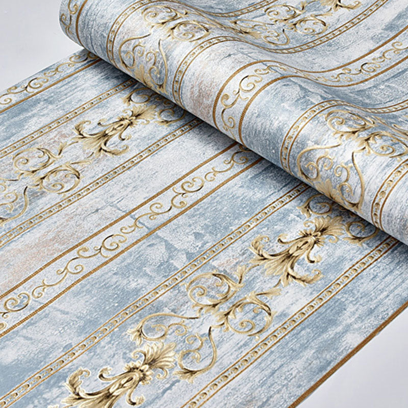 Rouleau de papier peint à rayures florales, 33 pi x 20,5 po, décoration murale classique, couleur douce, pour mur d'accent