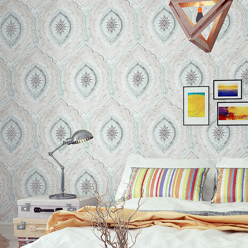 Bohemian Floral Surface Wallpaper in Natural Color Bedroom Wall Covering, 33-foot x 20.5-inch