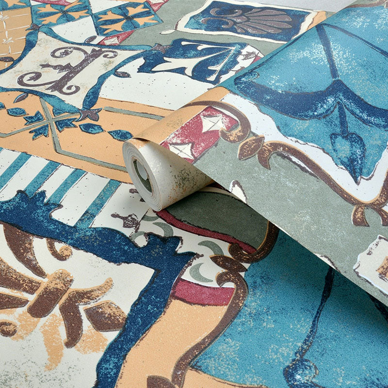 Meerkleurig olieverfbehang Vlekbestendig wanddecor voor accentmuur, niet geplakt