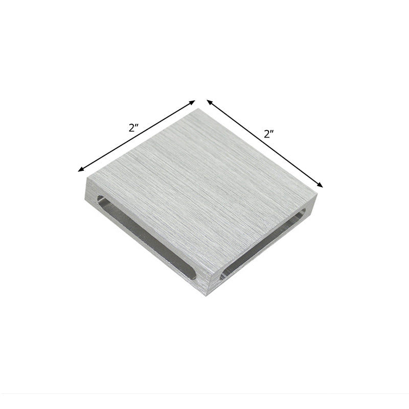 Square Foyer à 4 voies luminaire mural métallique moderniste LED Lumière en argent, violet / rouge / bleu Lumière