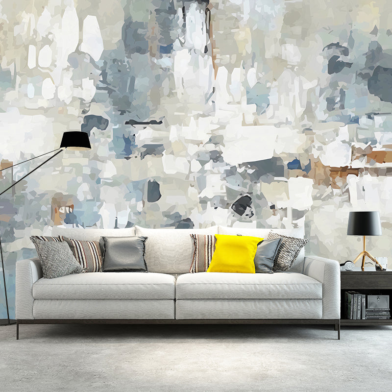 Beige Reclaimed Surface Wall Art Stain-Resistant Mural Wallpaper for Accent Wall