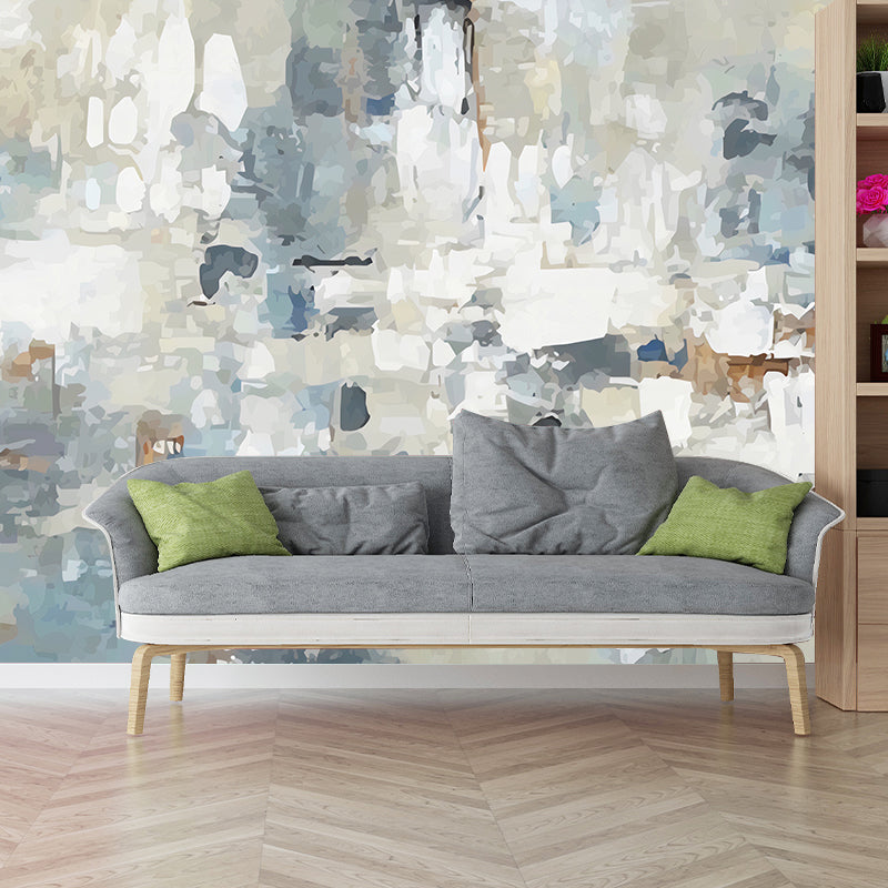 Beige Reclaimed Surface Wall Art Stain-Resistant Mural Wallpaper for Accent Wall