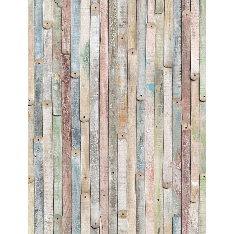 Decalcomania murale effetto legno per caffetteria, colore pastello, dimensioni personalizzate disponibili