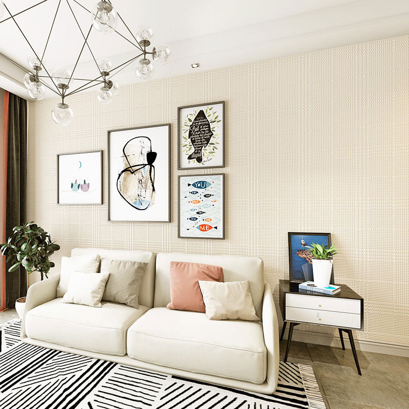 Linen Surface Wall Covering for Accent Wall Contemporary Wallpaper Roll, 31' x 20.5"