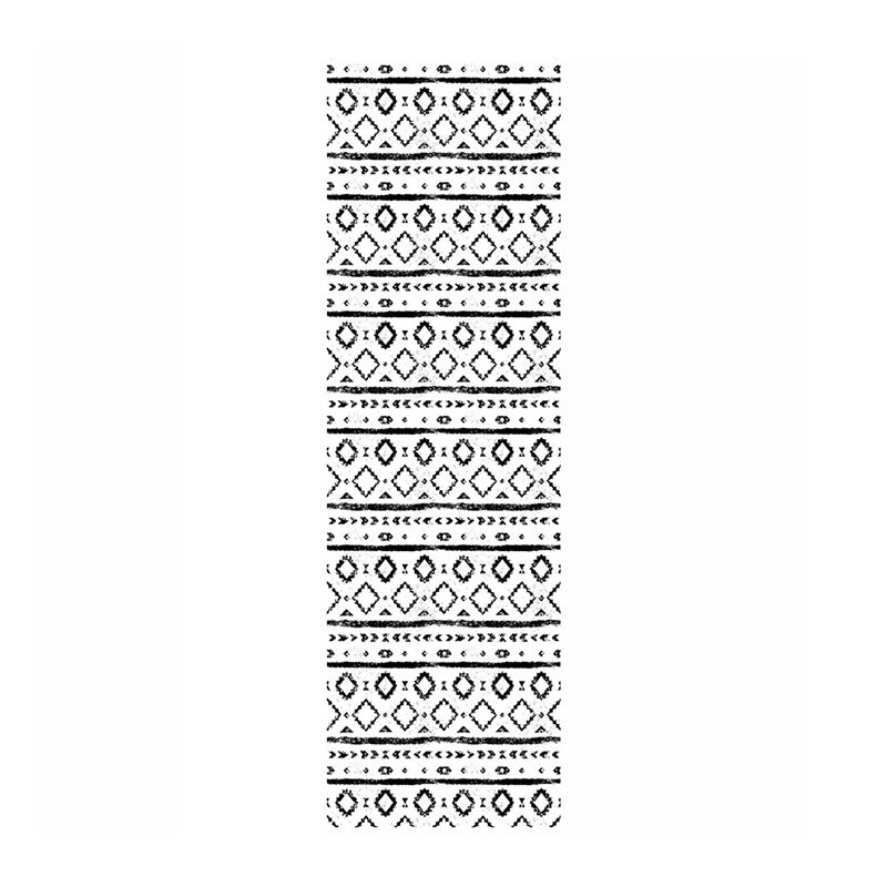 Contemporary Geometries Wall Decor in Black and White Living Room Wallpaper, 19.4 sq ft., Peel and Stick