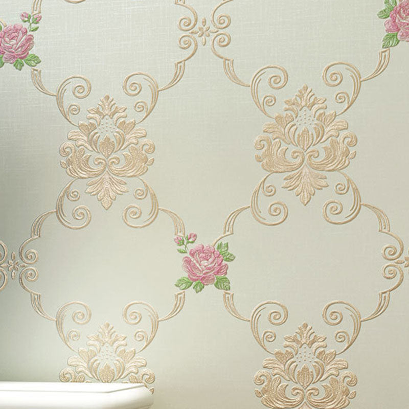 Countryside Flowers Wall Covering in Natural Color Girl's Bedroom Wallpaper, 20.5" by 33'