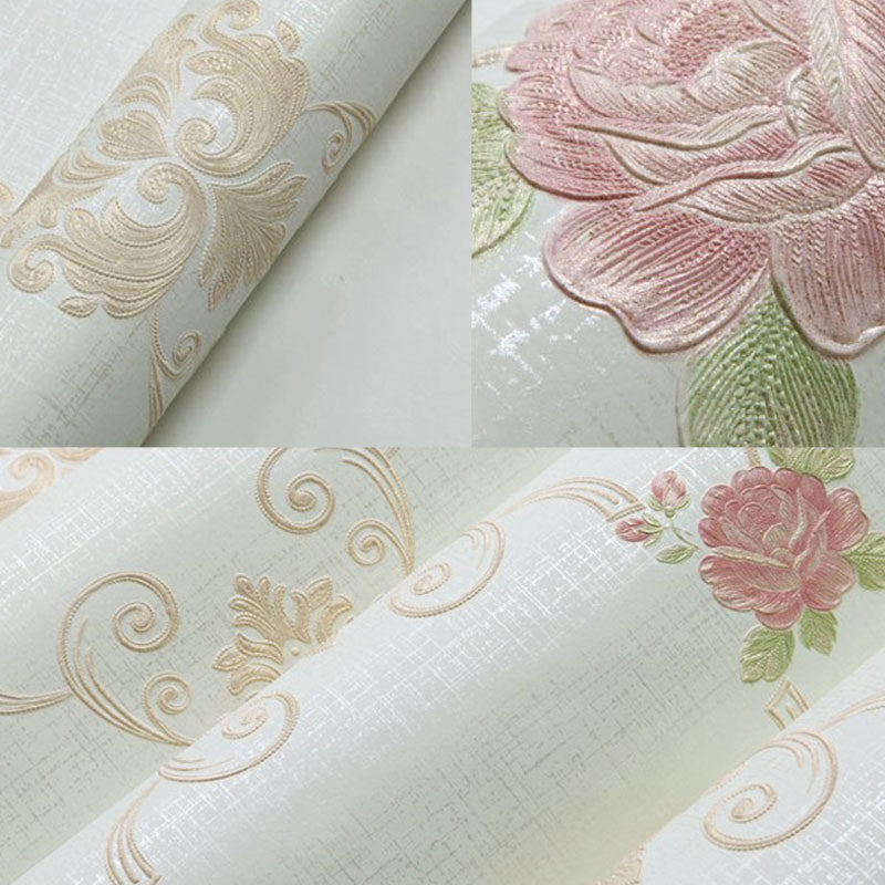 Countryside Flowers Wall Covering in Natural Color Girl's Bedroom Wallpaper, 20.5" by 33'