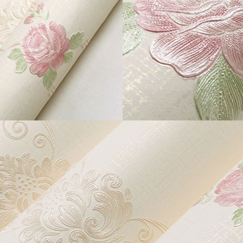 Countryside Flowers Wall Covering in Natural Color Girl's Bedroom Wallpaper, 20.5" by 33'
