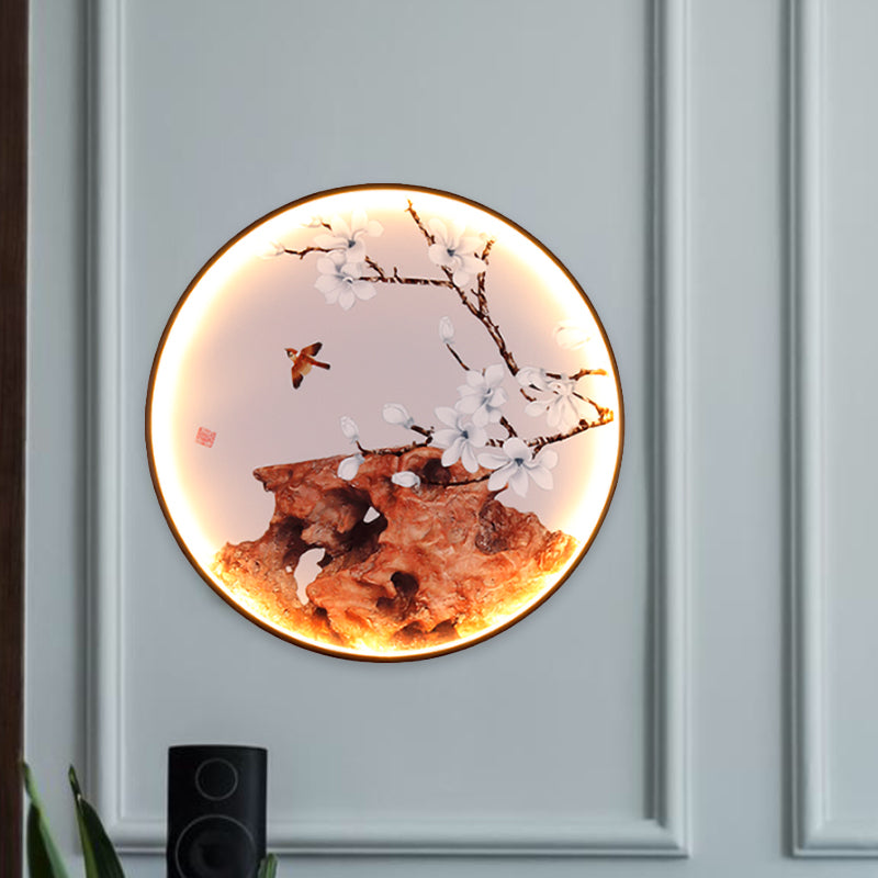 Elk / Bird Painting Wall Mural Lampe Asia Tabill