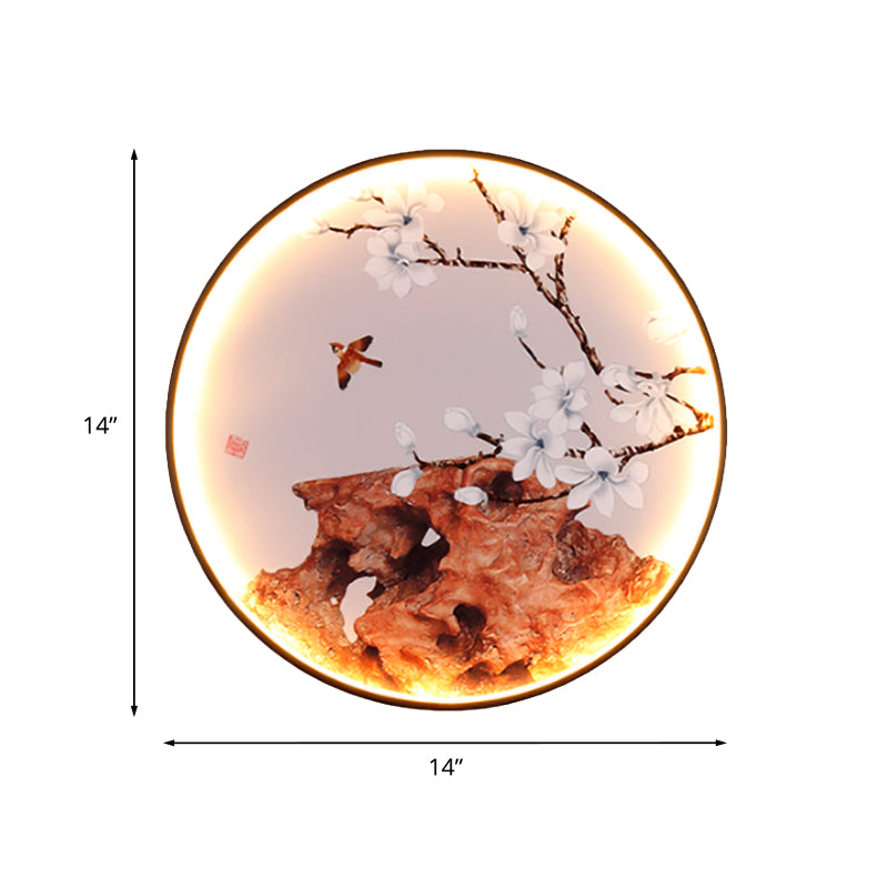 Elk / Bird Painting Wall Mural Lampe Asia Tabill