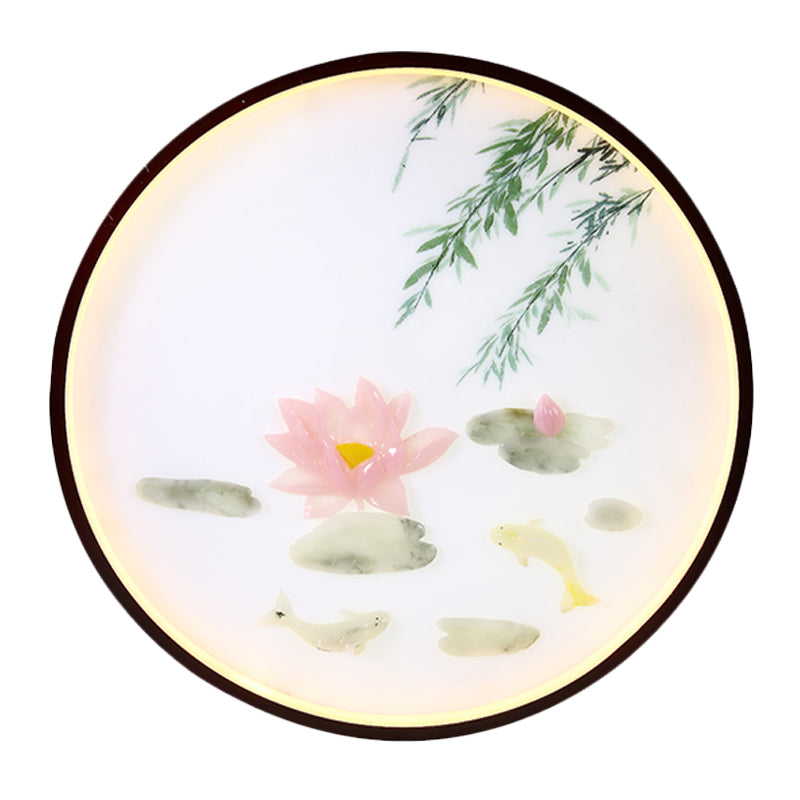 Idées d'éclairage mural mural de lotus rose