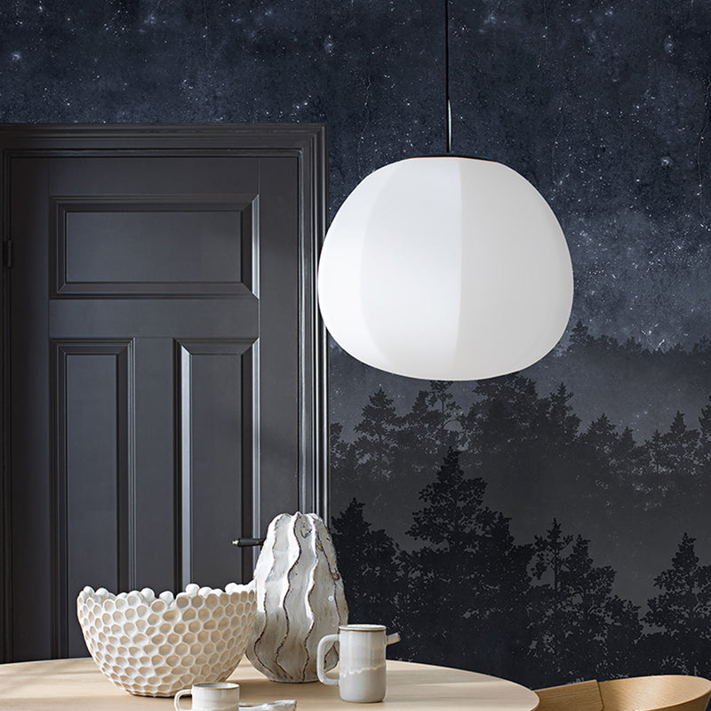 Illustration Night Forest Wall Art Full Size Wall Mural Decal for Kitchen, Personalized Size Available