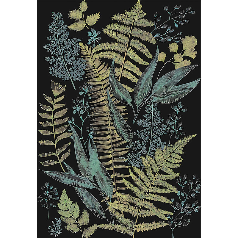 Simplicity Tropical Leaves Wall Covering Guest Room Wall Mural Decal, Made to Measure