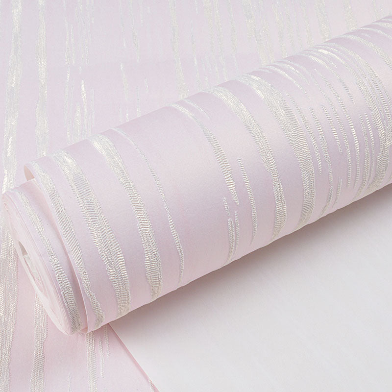 Stripe and Line Wallpaper Roll for Accent Wall in Pastel Color, Peel and Stick, 23.5"W x 29.5'L