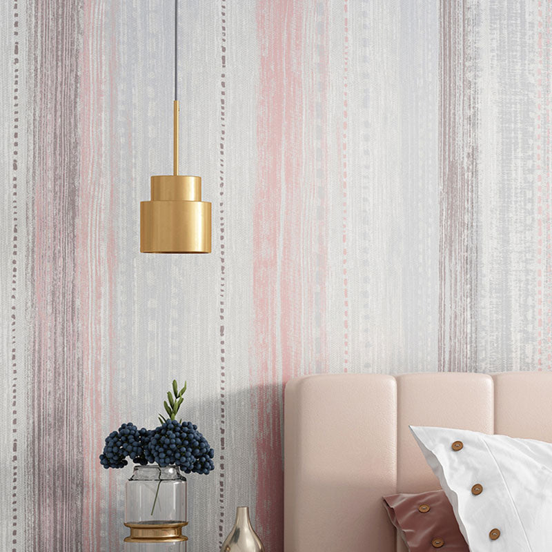 Papier peint à rayures verticales de 20,5 po x 33 pi, couleur douce, simplicité, décoration murale pour mur d'accent