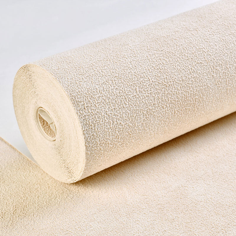 Stain-Resistant Vertical Stripe Wall Covering Flock Wallpaper for Guest Room Decoration