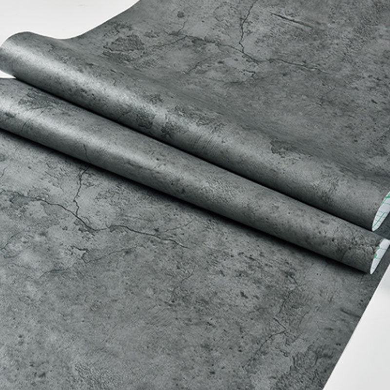 Vinyl Metallic Surface Wallpaper Roll for Home Decoration in Grey, 32.3 sq ft., Peel and Stick