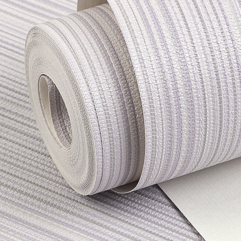 Zeitgenössische Streifen-Wandverkleidung für die Wohnzimmerdekoration, Tapetenrolle in individueller Größe in natürlichen Farben