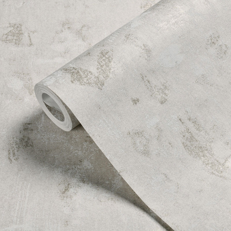 Rouleau de papier peint simple de couleur unie pour décoration murale texturée de chambre à coucher en beige et gris, 20,5 po x 31 pi