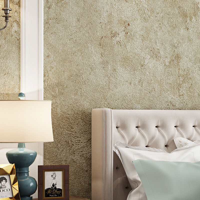 Rouleau de papier peint en ciment de couleur naturelle, décoration murale résistante à l'humidité pour café