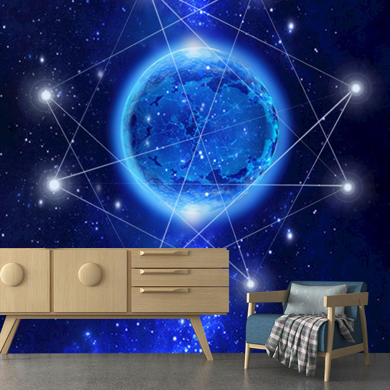 Photo Horoscope and Plant Mural Extra Large Wall Covering for Ceiling Decoration, Customized Size Available