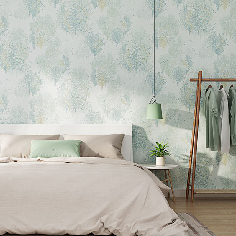Trees and Leaves Wallpaper Roll 57.1 sq ft. Non-Woven Material Wall Covering for Bedroom