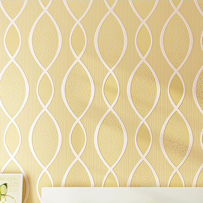 Decorative Trellis Wallpaper Roll Non-Woven Fabric Nordic Wall Covering for Bedroom, 33' by 20.5"