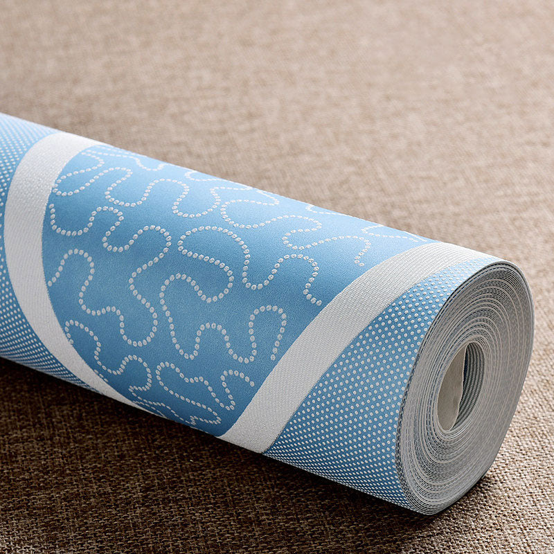 Decorative Trellis Wallpaper Roll Non-Woven Fabric Nordic Wall Covering for Bedroom, 33' by 20.5"