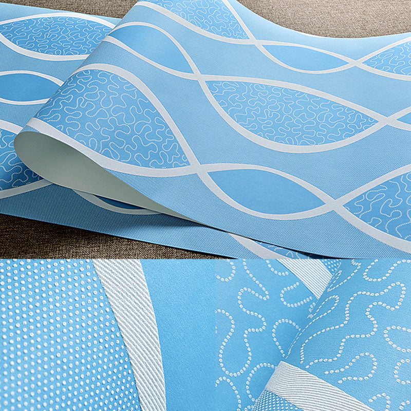 Decorative Trellis Wallpaper Roll Non-Woven Fabric Nordic Wall Covering for Bedroom, 33' by 20.5"