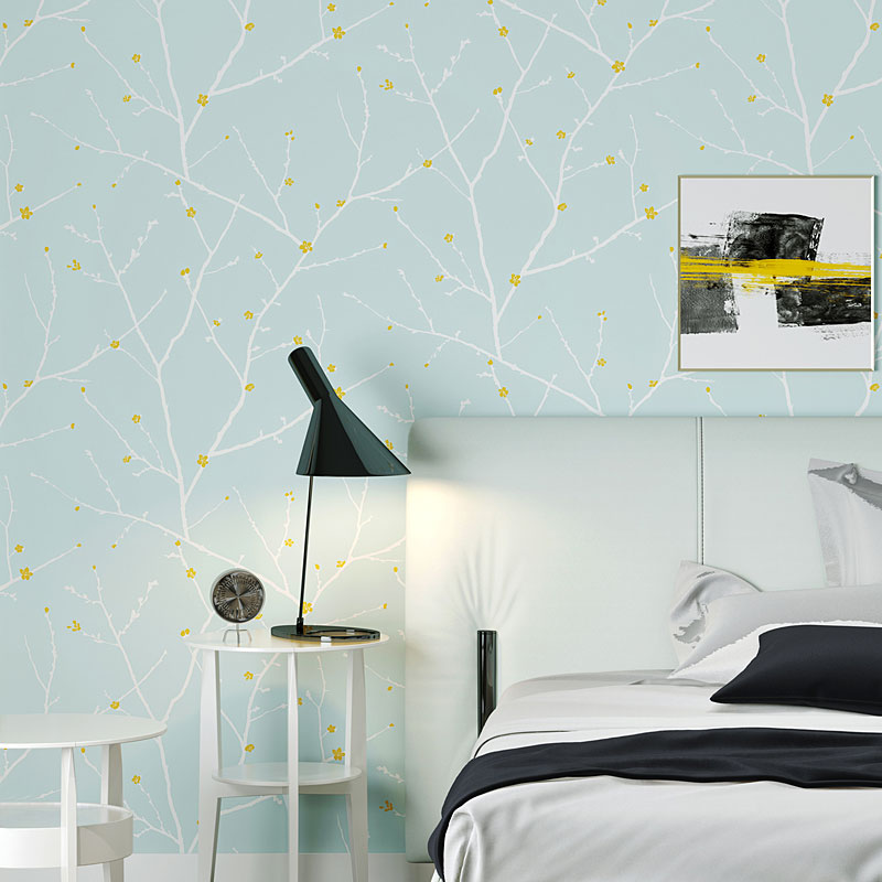 Countryside Wall Covering in Soft Color Branch Wallpaper Roll, 20.5-inch x 33-foot