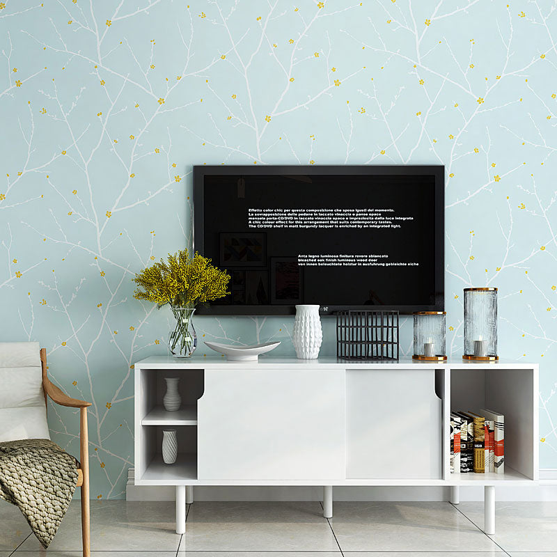 Countryside Wall Covering in Soft Color Branch Wallpaper Roll, 20.5-inch x 33-foot