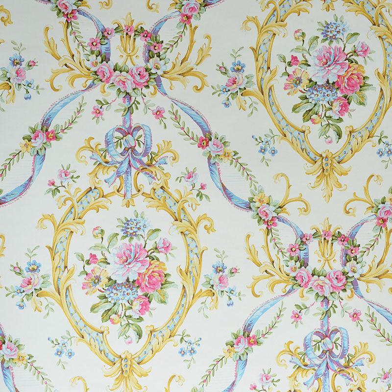 Decorative Floral Design Wall Covering 20.5" by 33' Countryside Wallpaper for Guest Room