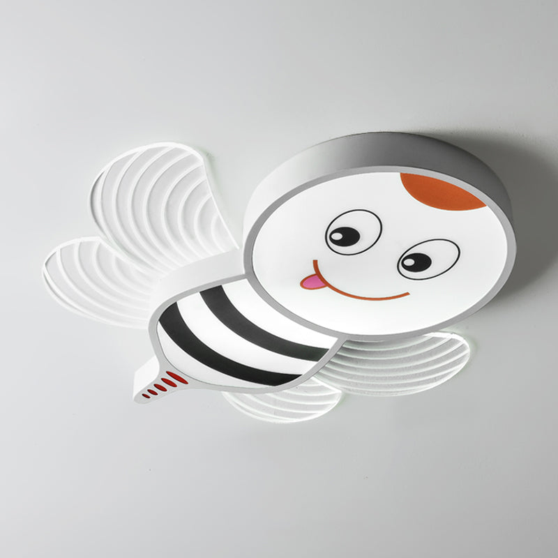 Cartoon Biene Form flushmount Beleuchtung Acryl LED-Schlafzimmer Flush Halterung in Weiß/Pink/Gelb