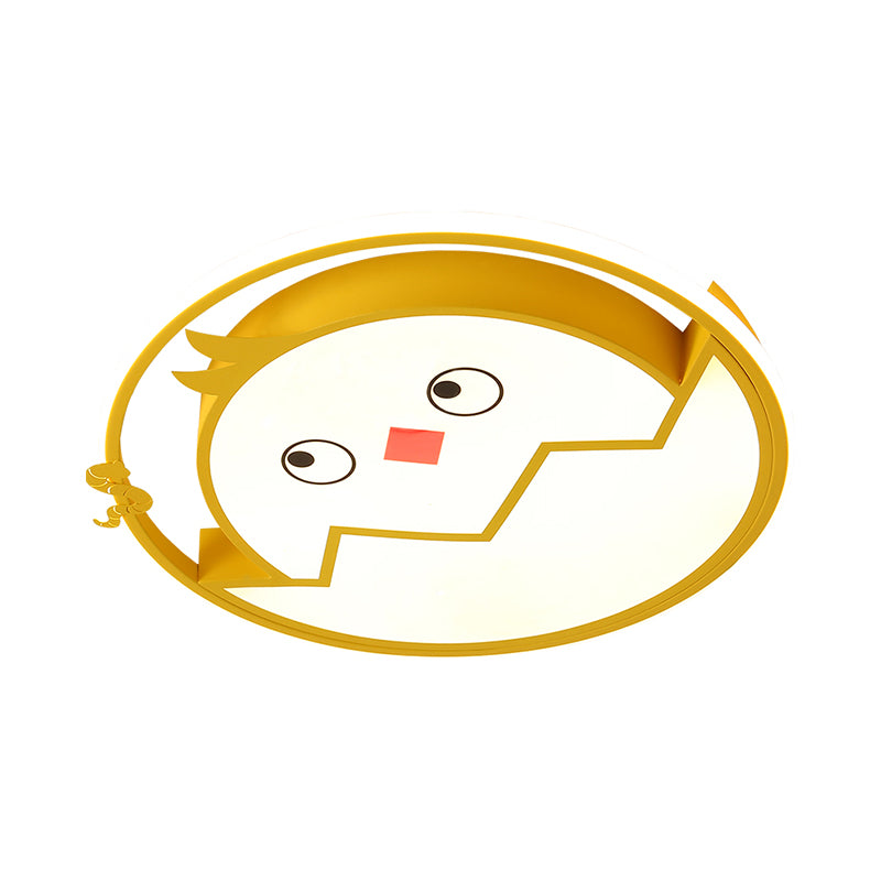 Gebrochene Muschel Chicken Flush Lampe Befestigung Cartoon Acryl LED Schlafzimmer Flush Mount in Gelb, Weiss/Warm Licht