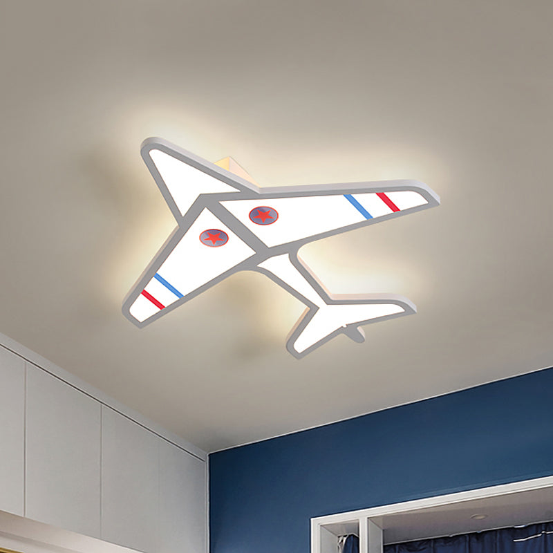 Luminaire monté au plafond d'avion en acrylique, éclairage LED blanc/bleu de dessin animé pour chambre d'enfant