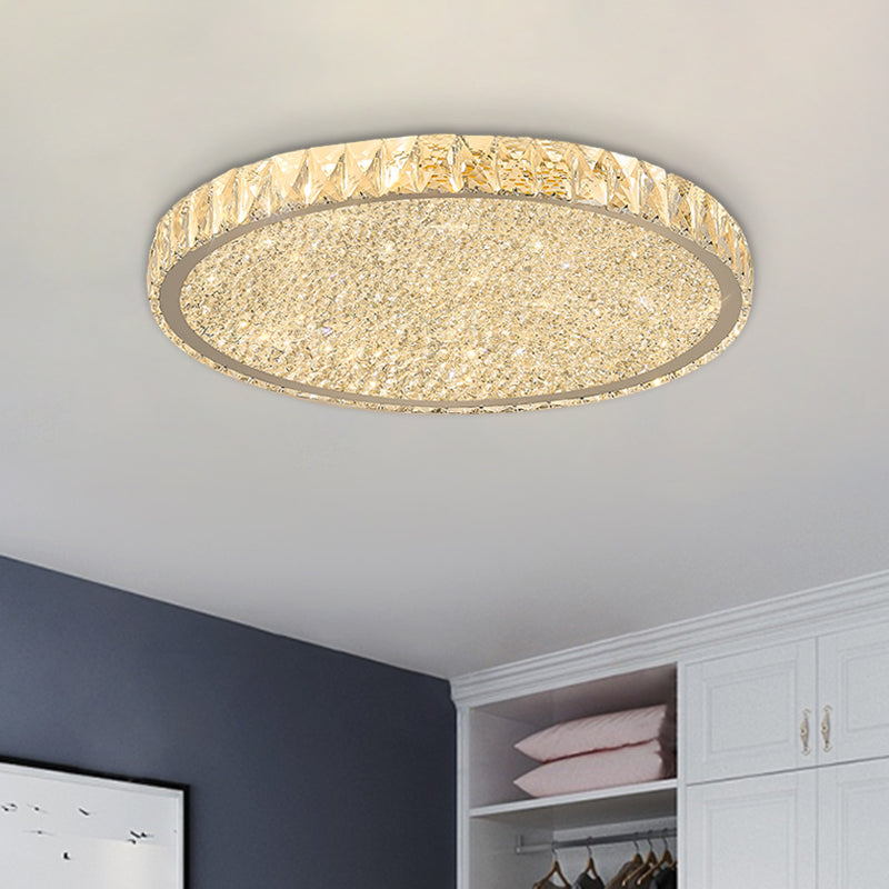 Éclairage de chambre à coucher encastré LED minimal encastré en cristal de plafond en pente transparente